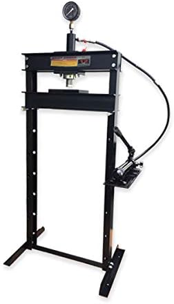 Hydraulic Press, 12 tons (12 t), With Meter, Shop Press, Black, Manual Type, Gate Type Press Machine, For Automobiles, Motorcycles, Maintenance, Iron Plate Processing