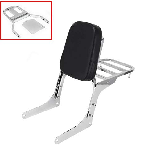 Passenger Backrest Sissy Bar + Luggage Rack Pad for Honda Rebel 250 CMX 250 CA250 Chrome