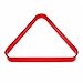 Billiard Ball Rack Triangle for 2.25” Pool Balls – Heavy-Duty ABS Plastic Pool Table Rack, Standard Size, 5 Color Options, Home or Bar Use (Red, Holds 15 Balls)