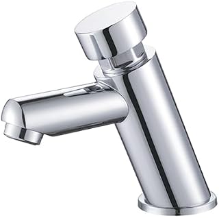 Grifo Temporizado para Lavabo, 1 agua, Diseño Cromado, Control Eficiente de Agua (1 agua)