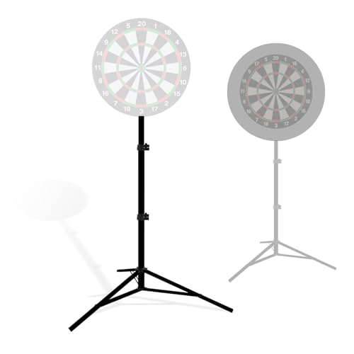 Dartboard Stand, Heavy Duty Portable Dart Board Holder with Adjustable Height (34' to 74'), Dart Board Stand for Adults, Stable Tripod Design, Easy Assembly for Travel, Outdoor, Home & Bar Games
