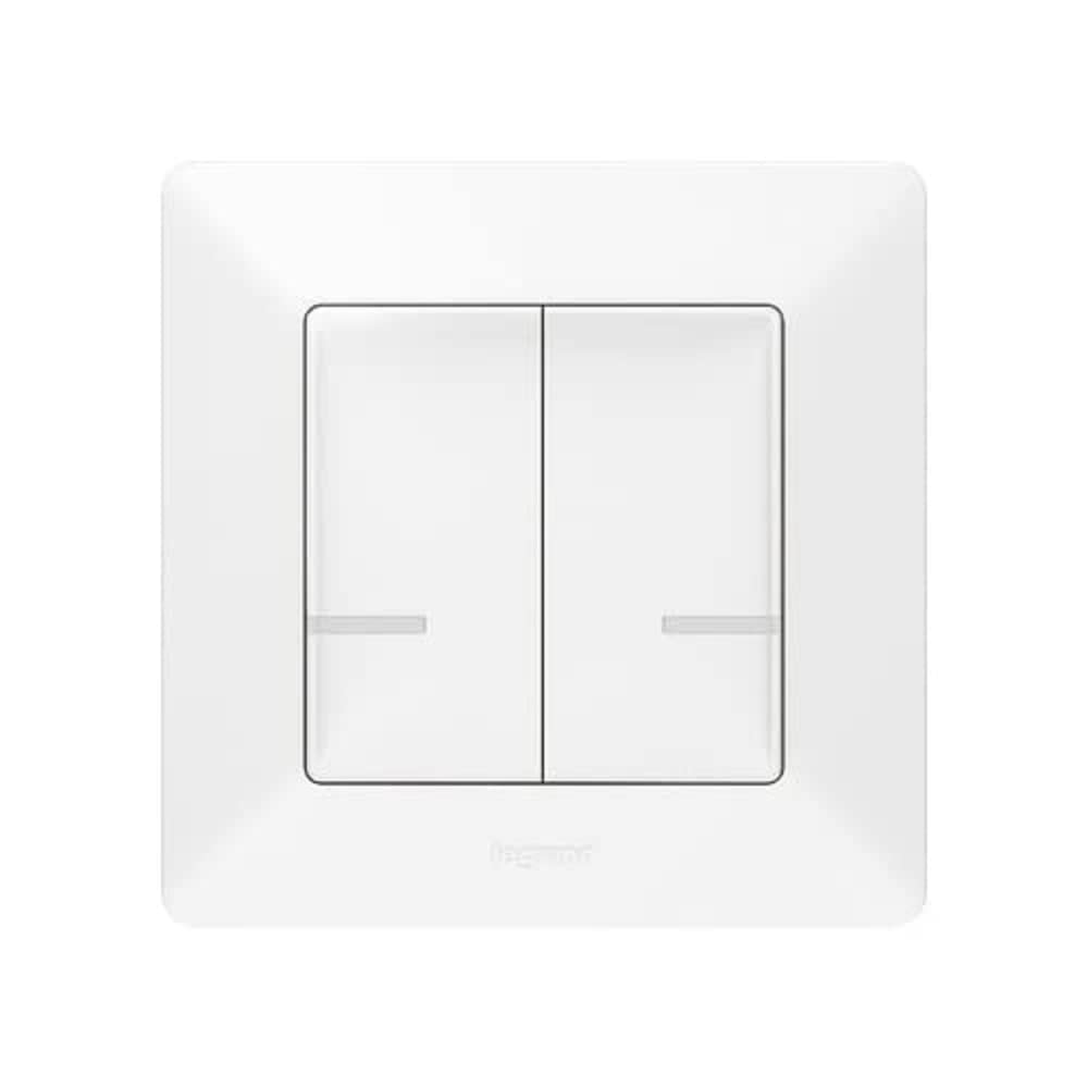 LEGRAND, Valena Life with Netatmo Schalter, mit Neutralleiter, kompatibel auch mit LED-Lasten, 2 x 250 W, 752188