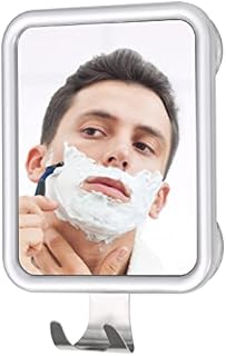 Shower Mirror Fogless for Shaving- with 4 Suctions, Anti Fog Mirror for Shower, Bathroom, Vanity, Bathtub, Razor Holder for Men