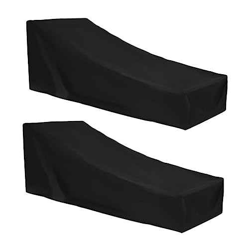 FONDOTIN 2piezas Funda Para Tumbonas De Jardín Cubierta De Oxford Protección Uv y Polvo Para Exterior