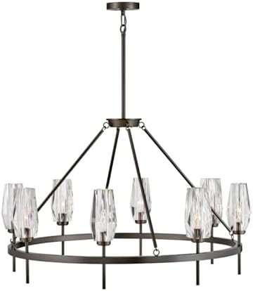 Hinkley Ana Large Single Tier Chandelier, Black Oxide