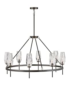 Hinkley Ana Large Single Tier Chandelier, Black Oxide