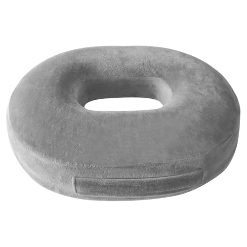 Focenat Cojín Ortopédico Coxis 38x30x7 cm, Gris