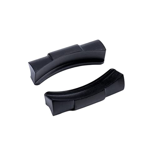 Bracelet maillons incurvés 20mm EZZON en cuir et caoutchouc premium