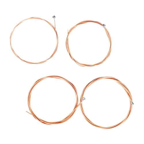 Milisten 4pcs Wooden-bass Strings Alloy Wrapped Strings High Carbon Metal for Bass Instruments