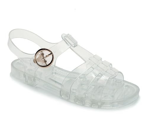Image of Toddler Sandals Jelly Shoes Girls Unisex Boy Flat Retro Slides Clear Kids Water Slippers Slingback Summer Beach Size 8 Adjustable Buckle Glitter Dress Soft