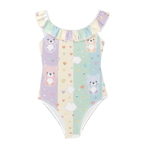 Traje de baño con volantes para niñas bañador infantil de piscina