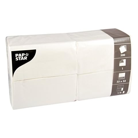 PAPSTAR Servietten, Tissue, weiss, 33 x 33 cm Cover