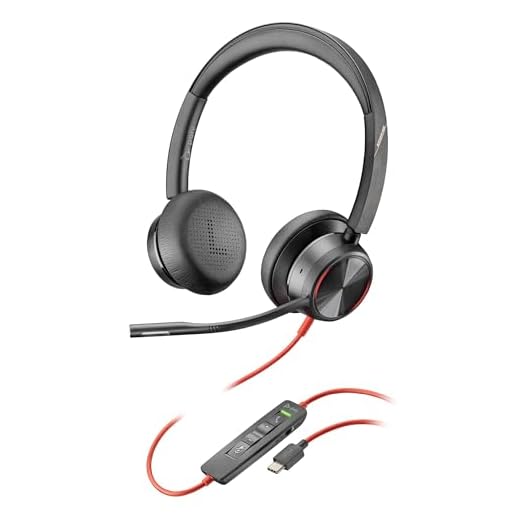 Poly Blackwire 8225 Premium Wired Headset (Plantronics) – Active Noise Canceling – Hi-fi Stereo - Connect to PC/Mac - Works w/Teams, Zoom - Amazon Exclusive
