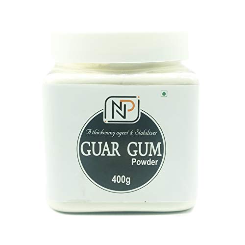 Image of NaturePlatter Guar Gum Powder - 400g ( All Natural, Thickening, Binding Agent for Baking ) (JAR PACK)