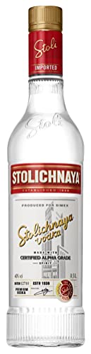 Stolichnaya Vodka 40% vol. (1 x 0,5l) | Premium-Vodka mit kristallklarer Reinheit