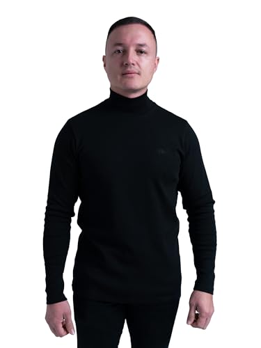 Black Sweater Cotton 100% Elastane for Men Casual, Soft, Modern Design and Comfortable for Everyday Use.