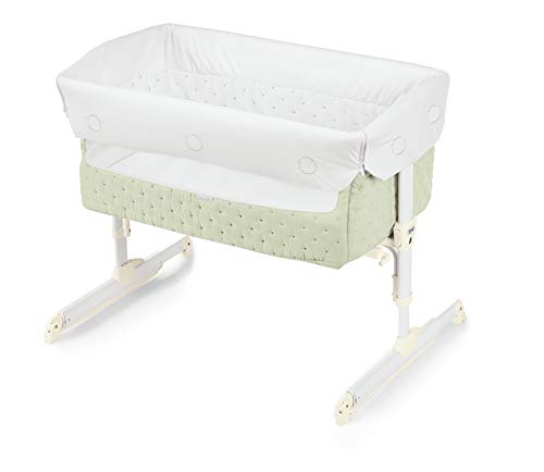 Brevi Nanna Oh Culla fianco letto con Funzione Dondolo, Neonati 0m+, Verde Salvia