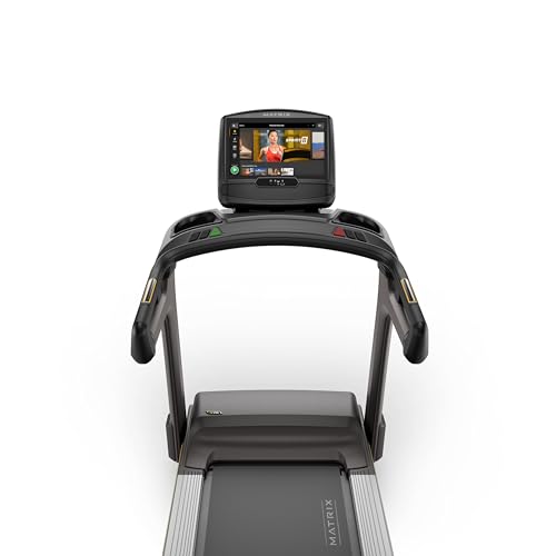 Image of Matrix Fitness T75 Treadmill with XIR | 16 inch Touchscreen (WiFi+BT+HDMI) | Club-Quality Treadmill for Running, 5K & Marathon | Heavy-Duty Frame, Extra-Thick 22 inchx60 inch Deck, Industrial Cushioning
