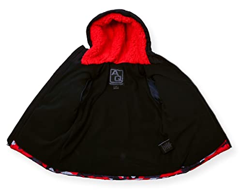 Image of Arctic Quest Boys' Bib Snow Pants and Ski Jacket Water-Resistant Snowsuit For Kids Winter Hooded Jacket, Red Camo, 7