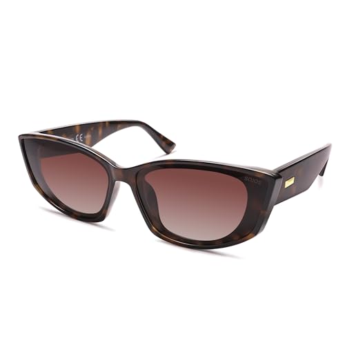 SOJOS Retro Cat Eye Polarized Sunglasses for Women Designer Inspired Sunnies UV400 Protection SJ26073