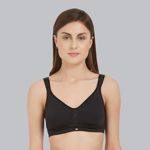 Image of SOIE Women Solid Full Coverage Polyamide Spandex Minimiser Non Padded Non Wired Bra Combo Pack of 2