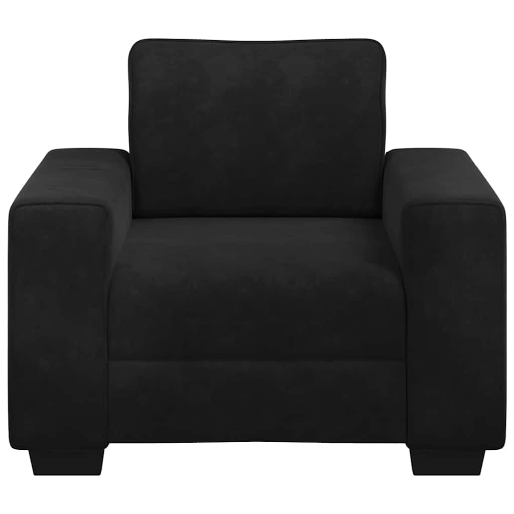 vidaXL Divano Sedia Nero 100x77x82 cm Velluto, Divano Singolo, Divano Comfort, Sedia TV, Divano, Divano Seduta, Divano Relax, Divano per Il Tempo Libero