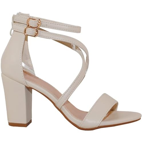 Image of Women's Chunky Heel Ankle Strap Sandals | Party Sandals