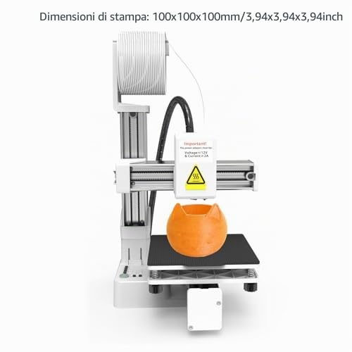 LICAEVEY Piccola Stampante 3D per Principianti, Stampante 3D Multiplexing a Divisione di Frequenza, Macchina da Stampa 3D Compatta per Riscaldamento e Stampa Rapidi Ad Alta (Spina europea)