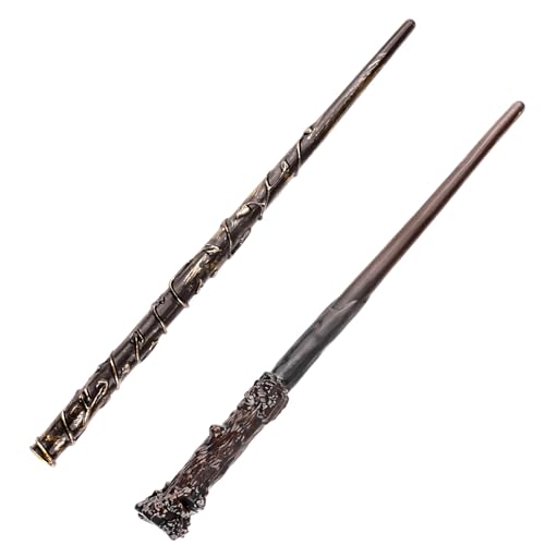 Lotnery Magic Wand Wizard Wand 2 PCS Halloween Dress Up Accessory Magic Props Plastic Magic Wand Kids Cosplay Wizard Costume Accessory for Carnival Birthdays
