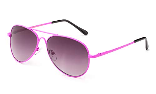 Kids Girls Colored Aviator Sunglasses for Kids UV Protection Spring Hinge w/Pouch Fashion Aviators for Girls2