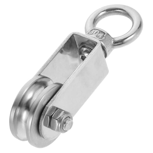 NULYLU Heavy Duty U-Shaped Stainless Steel Cable Pulley for Lifting High Load Capacity Pulley Block for Steel Wire Rope Efficient Installation for Home Gym and Industrial Use