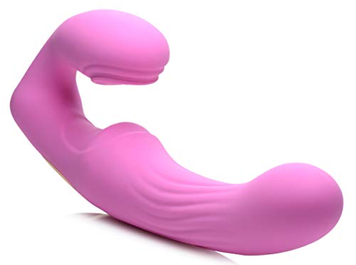 Strap U U-Pulse Silicone Vibrant Strap-On Sans Bretelles Rose 1 Unité