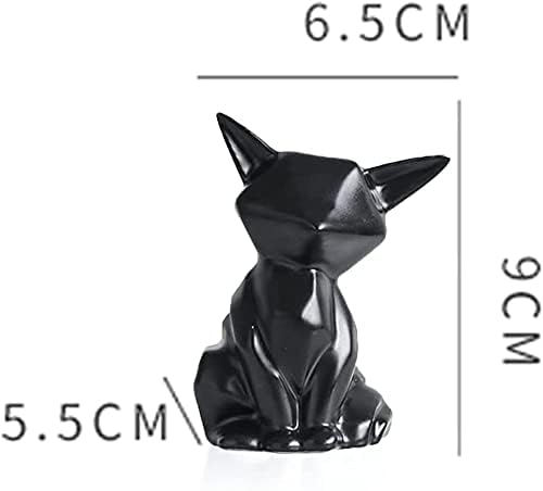 Estatua Decorativa de Gato de Cerámica Negra S miniatura 3