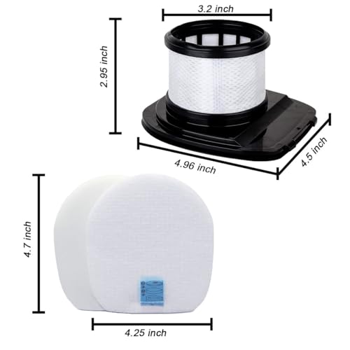 Image of IX141 Vacuum Filter Replacement for Shark Rocket Pro IX141 IX140 IZ140 IX142 IZ140C IZ142 UZ145 IZ141C IX141H Stick Vacuum, Part #616FJ140 & 617FJ140,1 Pack HEPA Filter 2 Pack Foam & Felt Filter