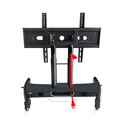Carrito móvil para TV de 32-65 pulgadas con ruedas y ajuste 0-90° miniatura 1