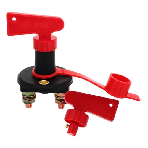 Anneome Atv Battery Disconnect Switch Heavy Duty 300a Rv Marine Isolator Switch with Key Universal Vehicle Power Cut off