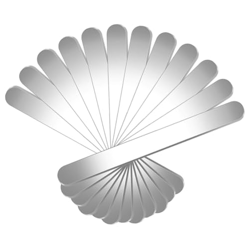 Operitacx 12 Stück Teiliges Edelstahl Armband Rohlinge Offene Verstellbare Armreif Streifen Langlebig und Gravierbar DIY Schmuckherstellung für Erwachsene Geeignet für Stempel Prägearbeiten