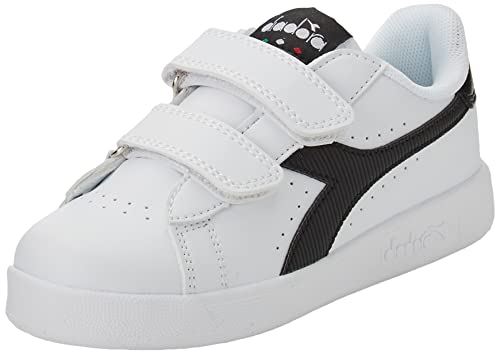 Diadora Game P PS Girl, Scarpe da Ginnastica, Bambine e Ragazze, Bianco Bianco Nero, 33 EU