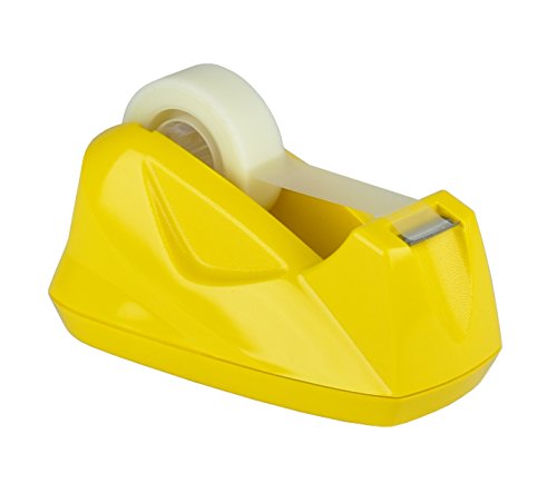 Acrimet Premium Desktop Tape Dispenser Non-Skid Base (Heavy Duty) (Yellow Color)