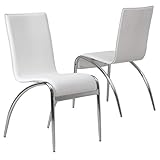 Christopher Knight Home 219164 Enola Furniture ~ Modern Design Dining Chairs (White) (Set of 2)