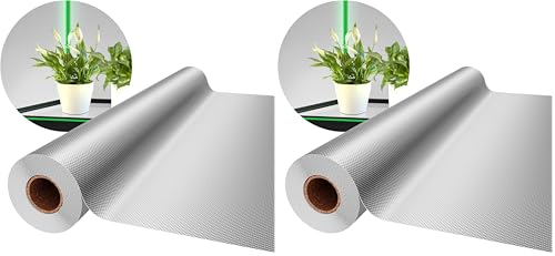 Image of VIVOSUN 6 Mil Mylar Film Roll, 4 ft. x 100 ft. Diamond Film Foil Roll, Heavy-Duty Reflective Film for Grow Tent, Warm House, and Grow Room (100 ft.) (Pack of 2)