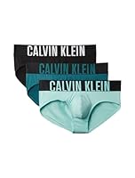 Calvin Klein Men's Intense Power Micro 3PK Hip Brief 3PK Hip Brief 3PK, Black, Tickled Green, Mediterranea, M
