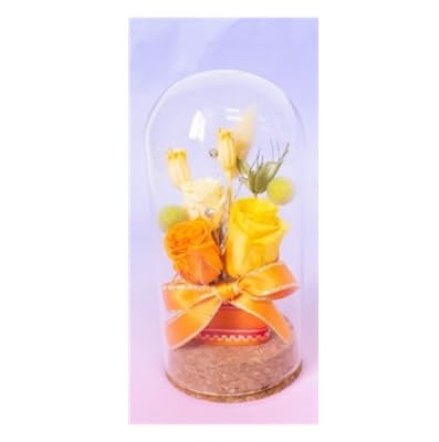 プリザーブドフラワーローズドーム イエロー系 お祝いやお誕生日に