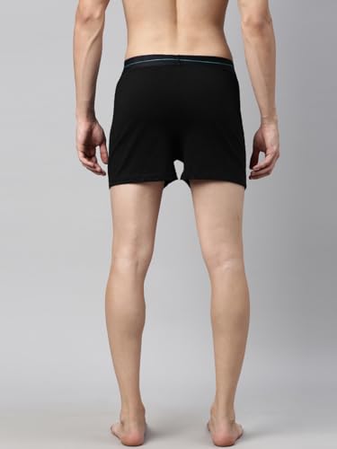Image of JOVEN Men Black and Wine Solid Pure Cotton Boxers