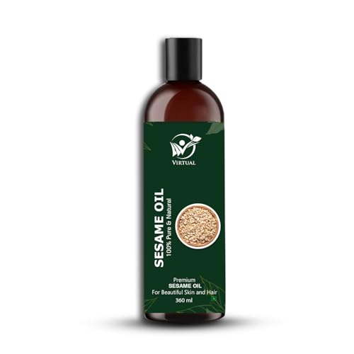 Image of Sesame Essential Oil 360ml Pure Natural Cold Pressed Oil for Hair Care Skin Nourishment Face Massage Aromatherapy Moisturizing Multipurpose Carrier Oil