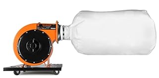 WEN Woodworking Dust Collector, 7.4-Amp Induction Motor with 15-Gallon Bag, Mobile Base, and Optional Wall Mount (DC3474)