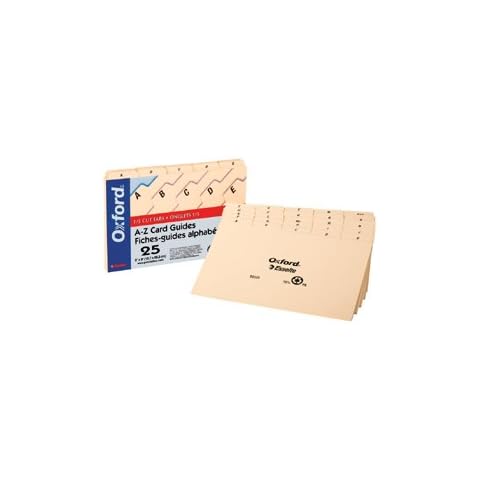 Oxford A-Z Card Guides with Tabs Cover