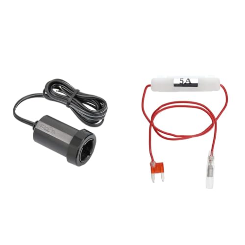 【セット買い】Amazon.co.jp限定 エーモン(amon) 電源ソケット DC12V/24V80W以下 プラグロックタイプ 4958 + Amazon.co.jp限定 エーモン(amon) ミニ平型ヒューズ電源 10A→5A取り出し 4846