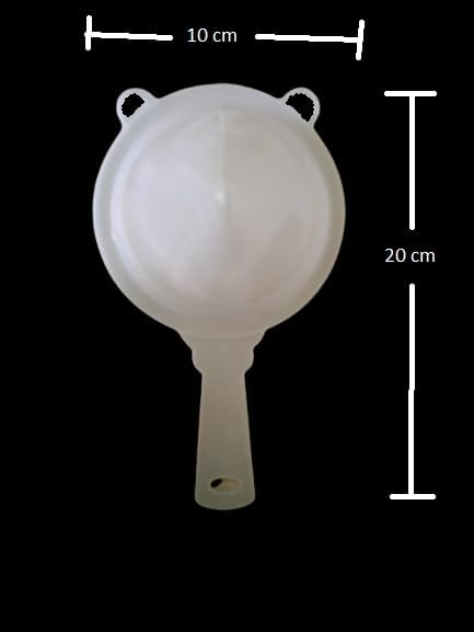 Image of Double Net Milk Strainer, Water and Tea Filter, Mini Handheld Size Small Plastic Filter with Nylon Mesh, Moina Collection Net (1 Piece) Length 20 cm, Dia 10 cm