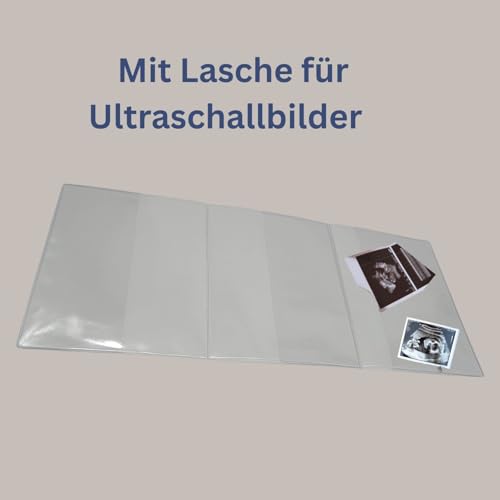 Mutterpasshülle 3-tlg transparent – Olanmarp Schutzhülle für den österreichischen Mutterpass MKP Weichfolie mit Einstecktaschen - Praktisch & schön für werdende Mamas - mit Extrafach (2 Stück)